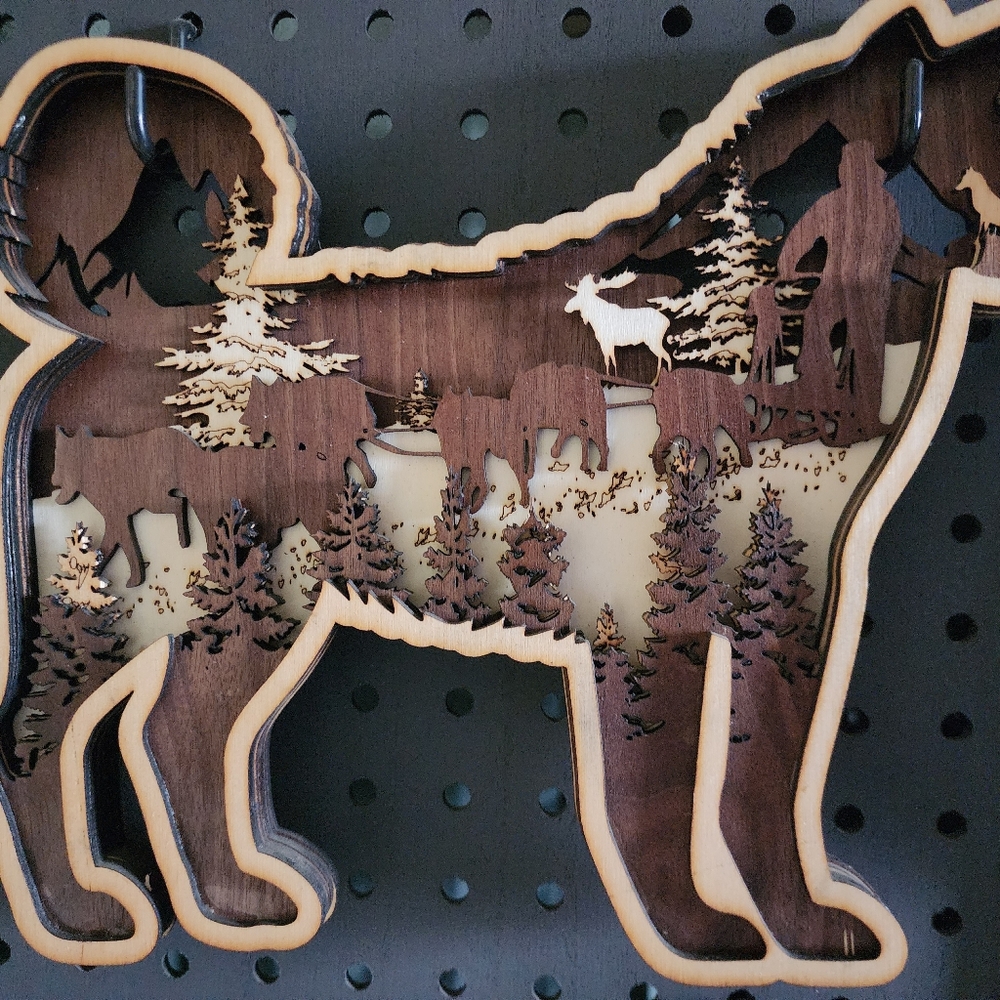 Layered wood art